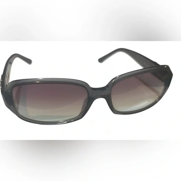 BVLGARI Vintage Rhinestones Logo Sunglasses- black/ dark purple. BVLGARI Vintage Sunglasses Black Rhinestone Red Stone Small  main image 4
